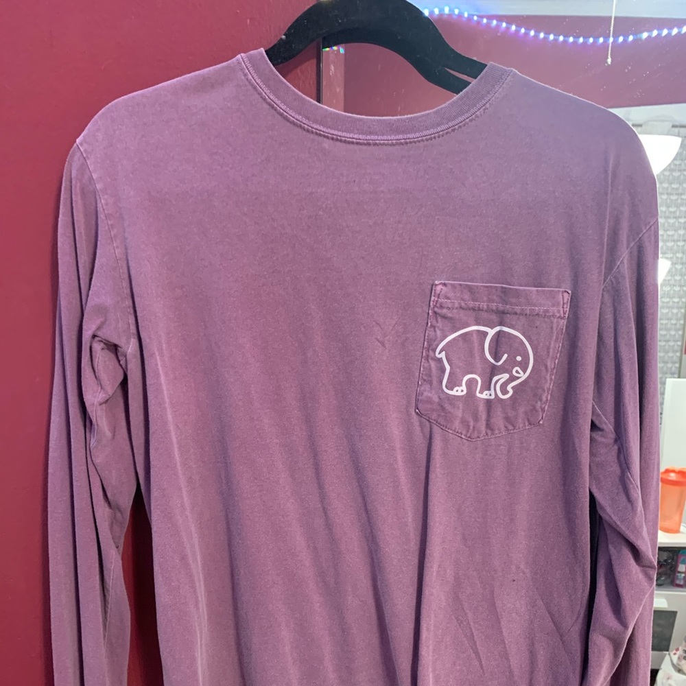 Purple long sleeve ivory Ella shirt